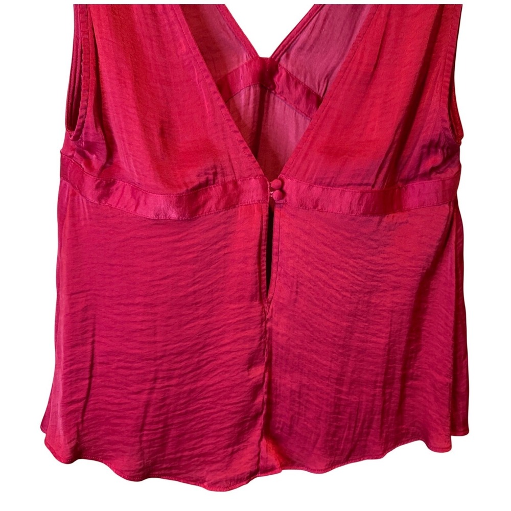 Intimately Free People‎ Deep V-Neck Satin Camisole Top Red Large - Picture 11 of 15